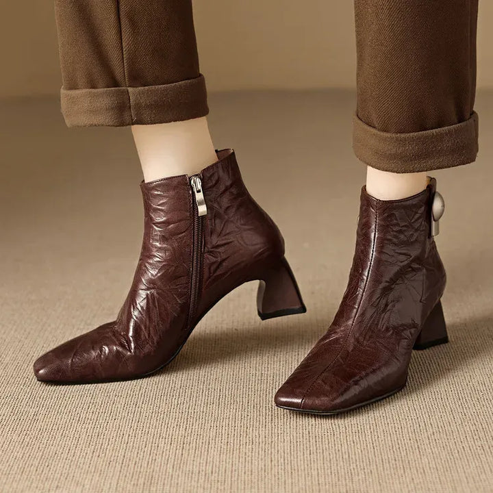 Marina Genuine Leather Ankle Boots — photo 3