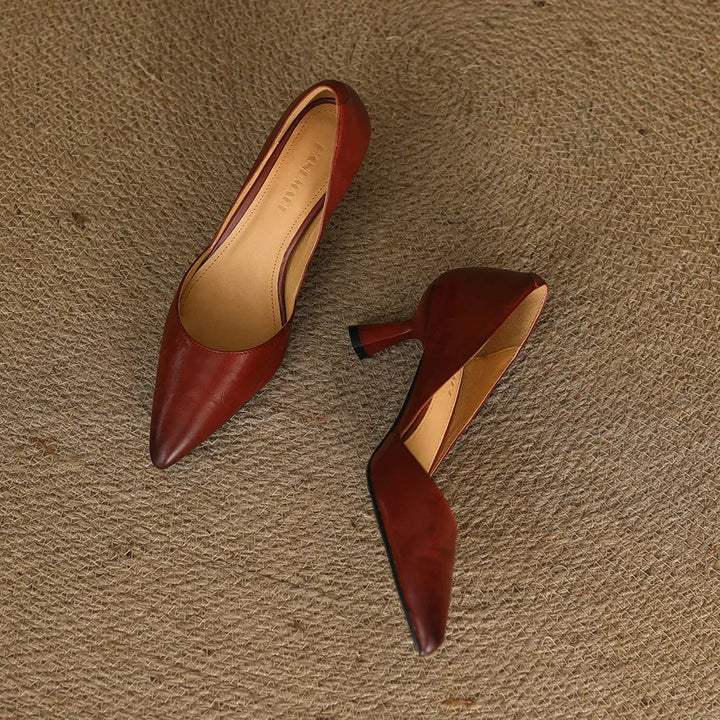 Marina Genuine Leather Pumps — photo 4