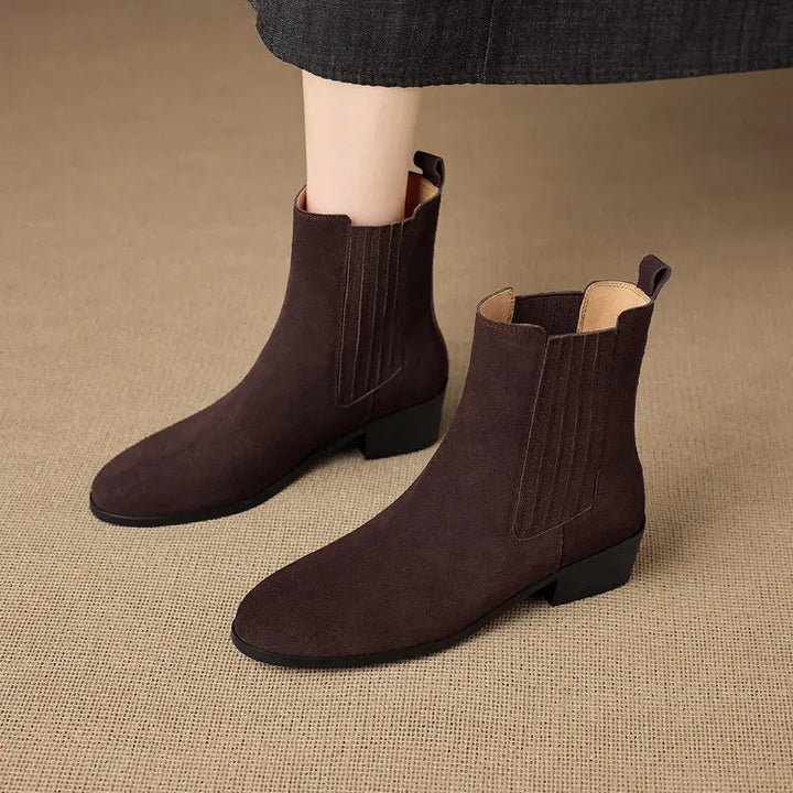 Nina Cow Suede Leather Boots — photo 3