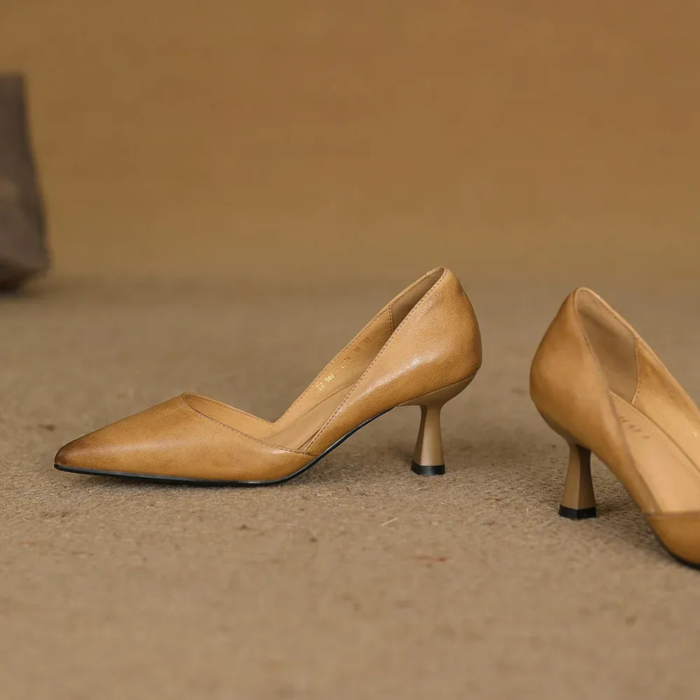 Marina Genuine Leather Pumps — photo 6
