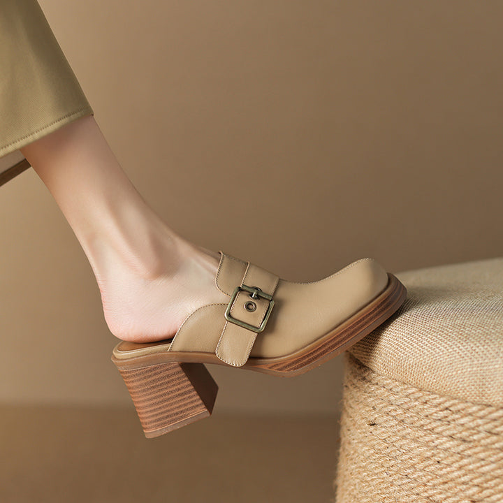 Mirel Genuine Leather Mules