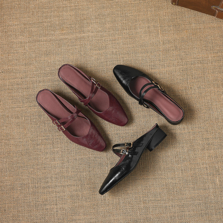 Quaro Genuine Leather Mules