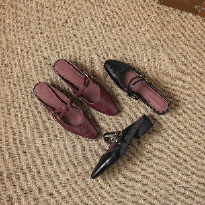Quaro Genuine Leather Mules