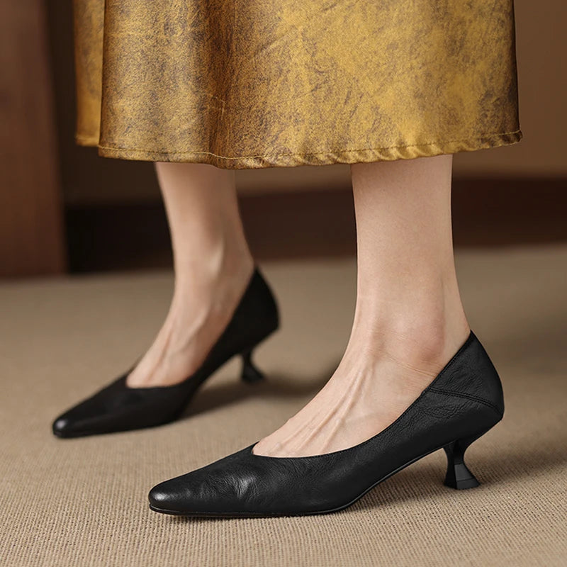 Grace Genuine Leather Heels