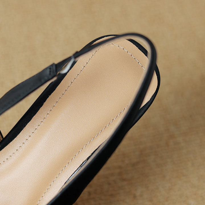 Elora Genuine Leather Slingback Heels