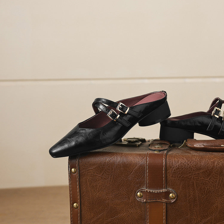 Quaro Genuine Leather Mules