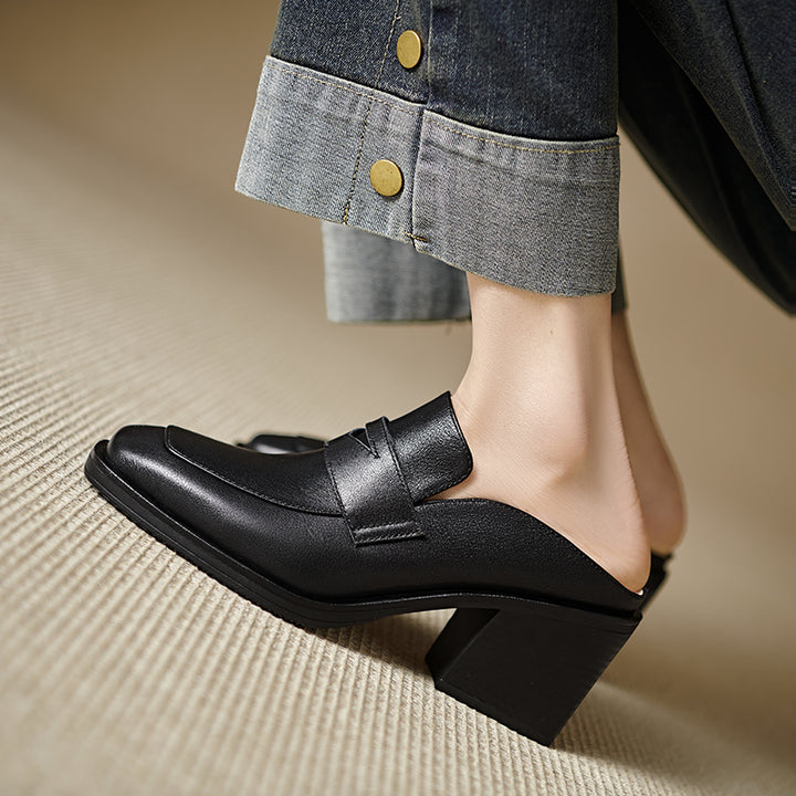 Lola Genuine Leather Mules