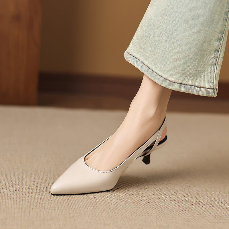 Osea Genuine Leather Slingback Heels