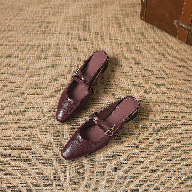 Quaro Genuine Leather Mules