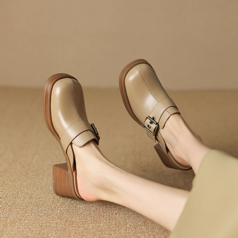 Mirel Genuine Leather Mules