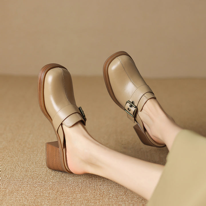 Mirel Genuine Leather Mules