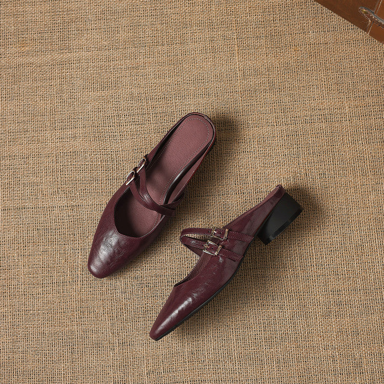 Quaro Genuine Leather Mules