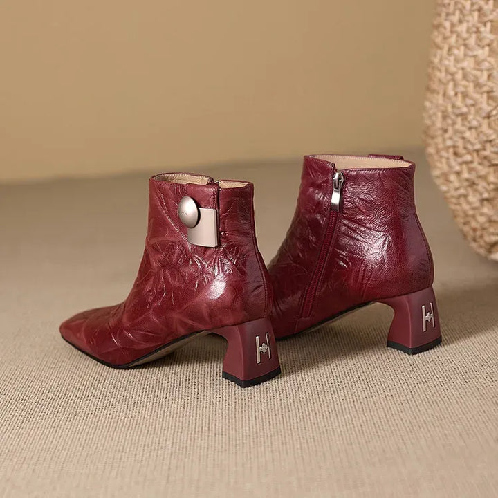 Marina Genuine Leather Ankle Boots — photo 21