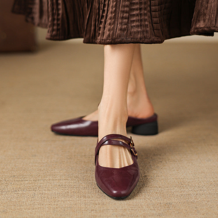 Quaro Genuine Leather Mules