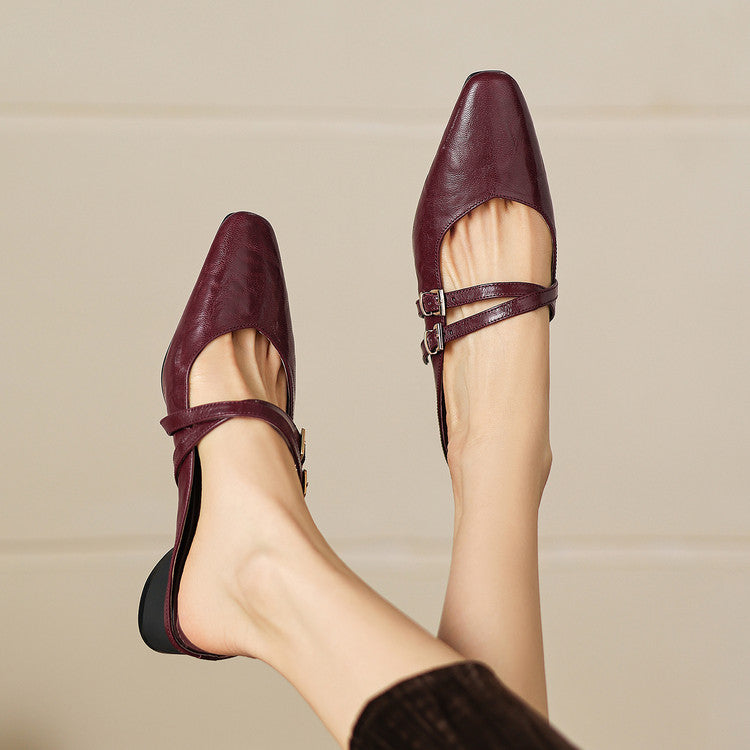 Quaro Genuine Leather Mules