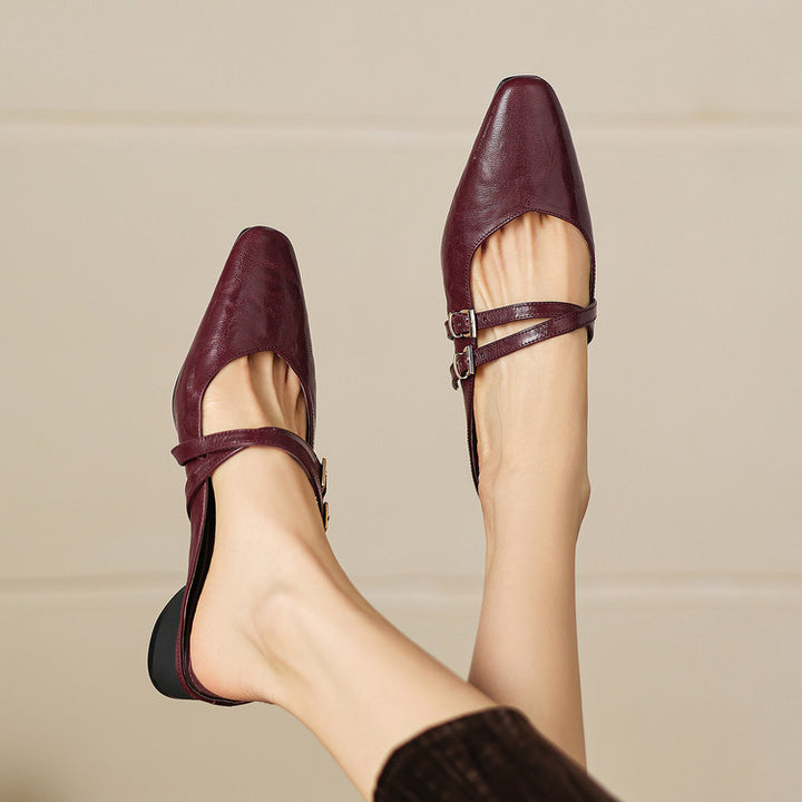 Quaro Genuine Leather Mules