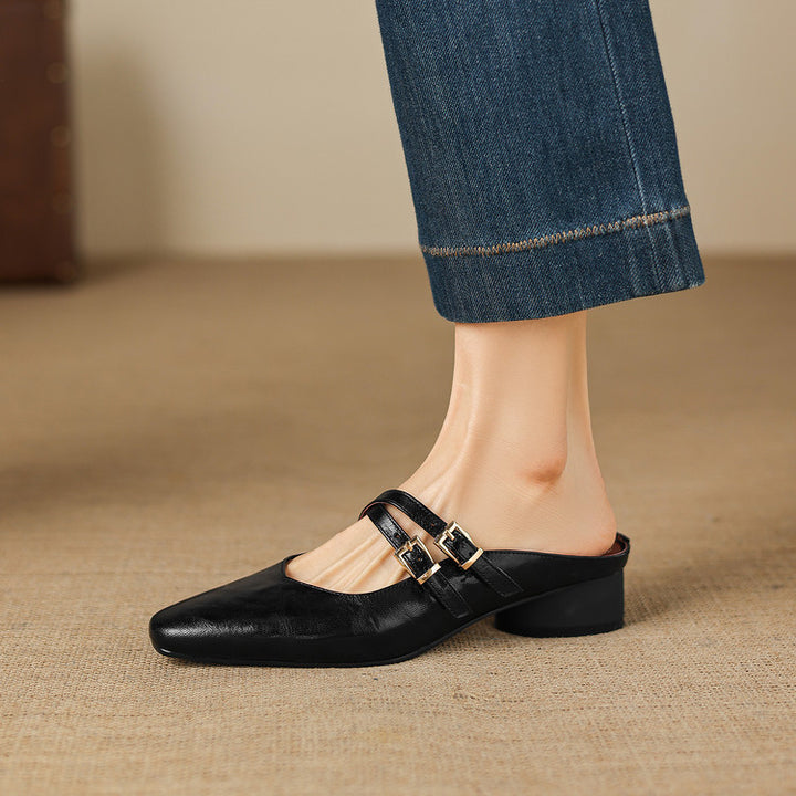 Quaro Genuine Leather Mules