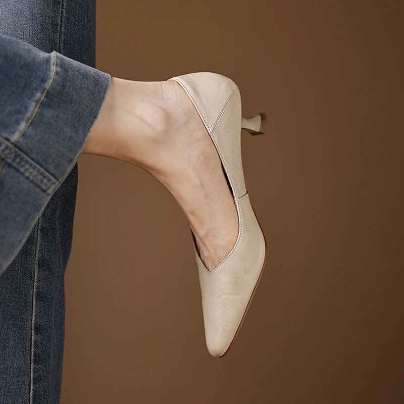 Grace Genuine Leather Heels