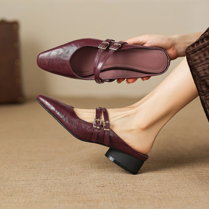 Quaro Genuine Leather Mules