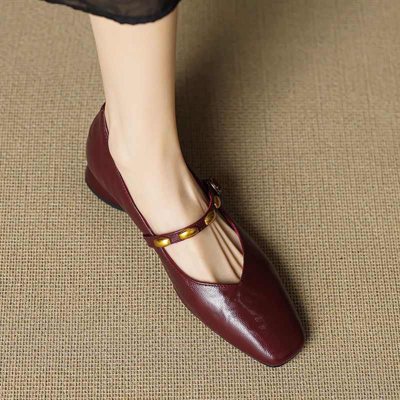 Zyra Genuine Leather Flats
