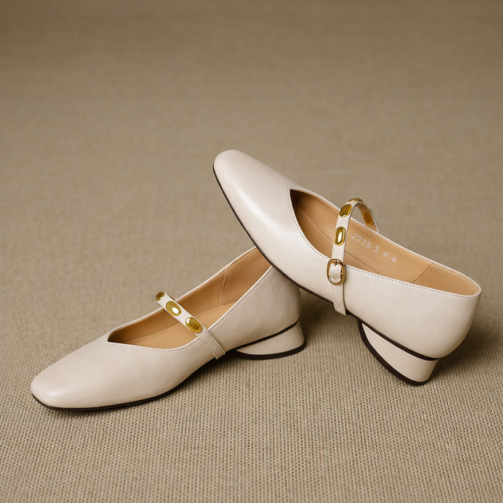 Zyra Genuine Leather Flats