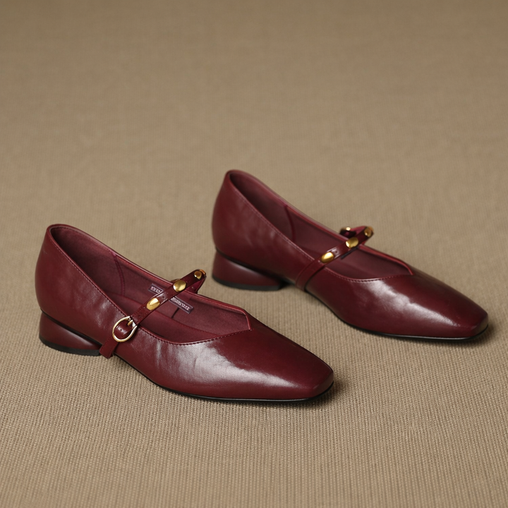 Zyra Genuine Leather Flats