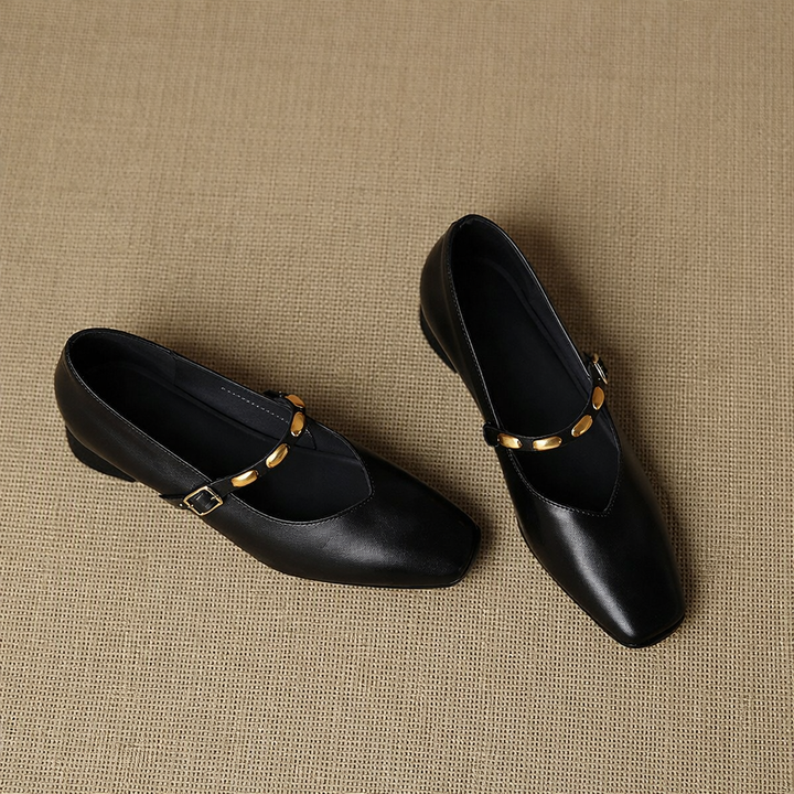 Zyra Genuine Leather Flats