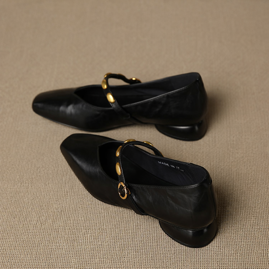 Zyra Genuine Leather Flats