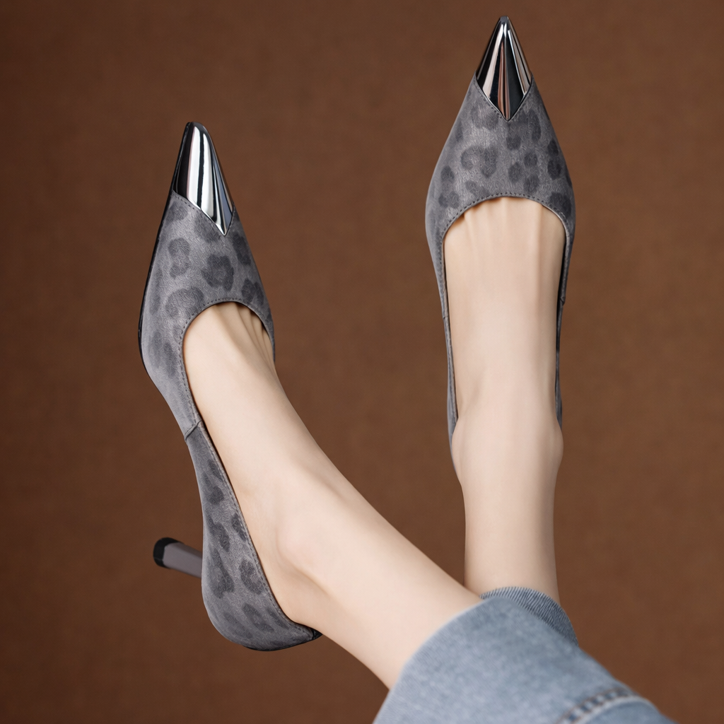 Riven Genuine Leather Heels