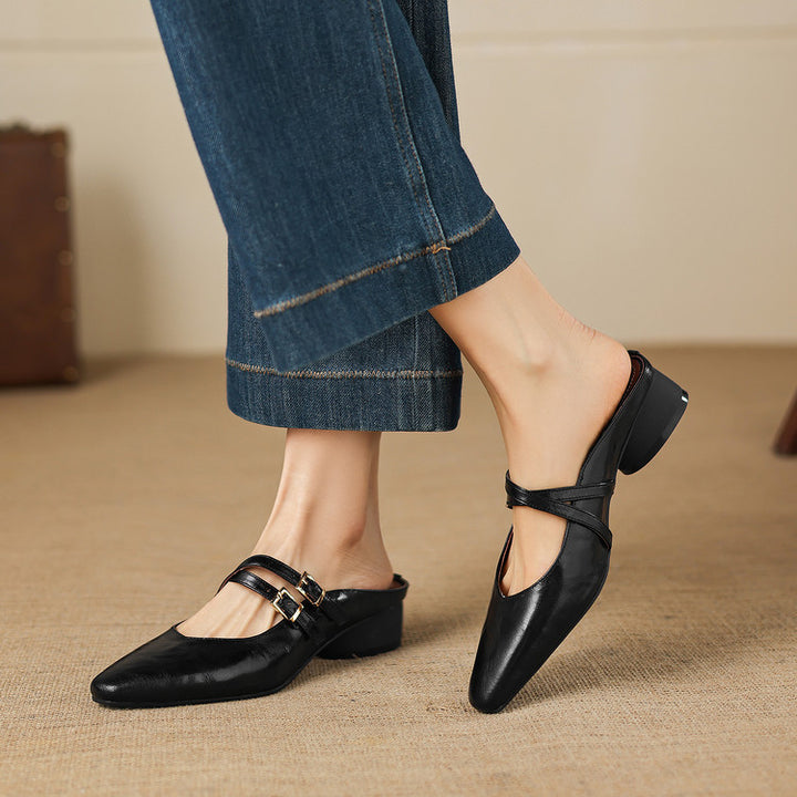 Quaro Genuine Leather Mules