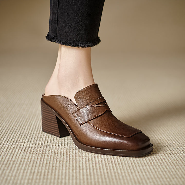 Lola Genuine Leather Mules