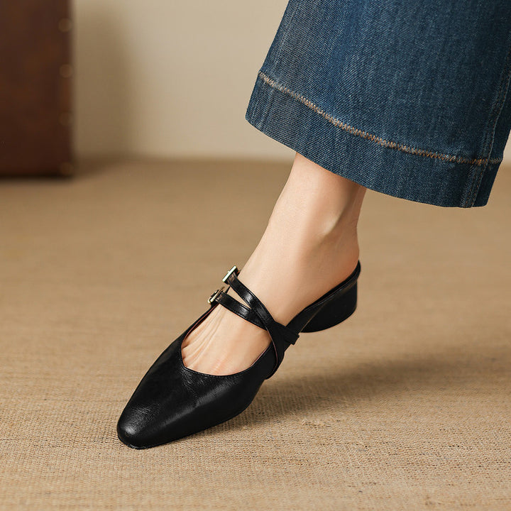 Quaro Genuine Leather Mules