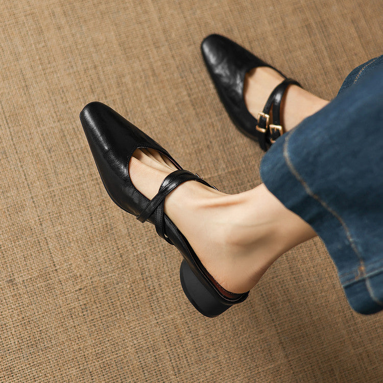 Quaro Genuine Leather Mules