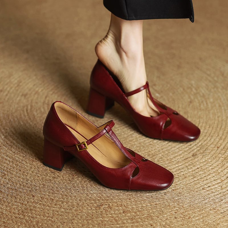 Alysa Genuine Leather Heels