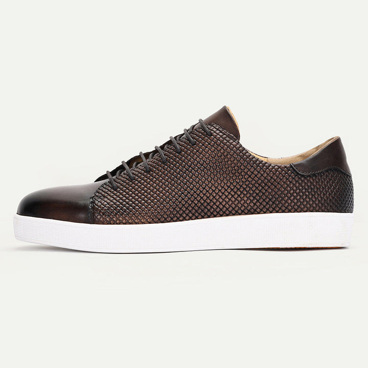 Ezar Cowhide Leather Sneakers