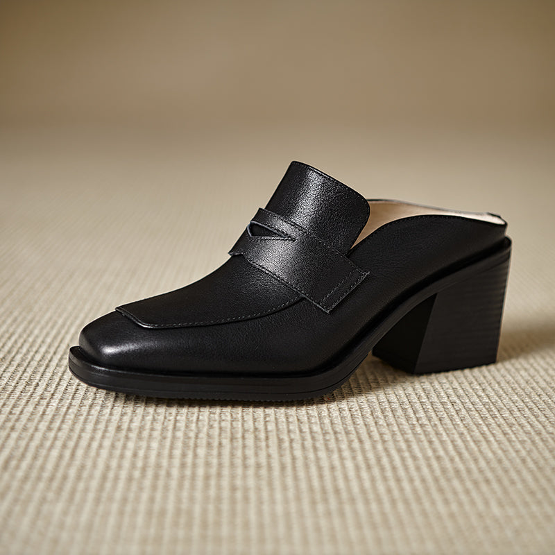 Lola Genuine Leather Mules