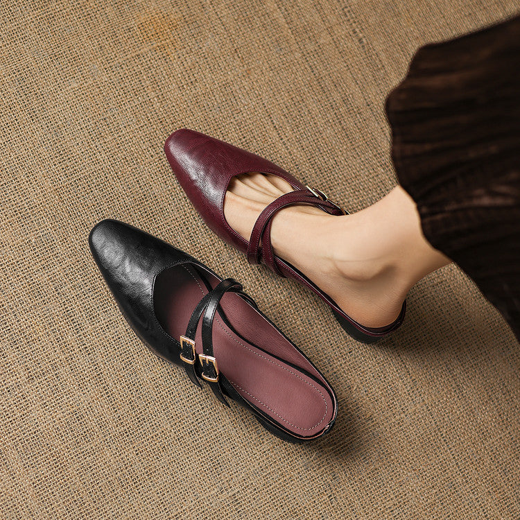 Quaro Genuine Leather Mules
