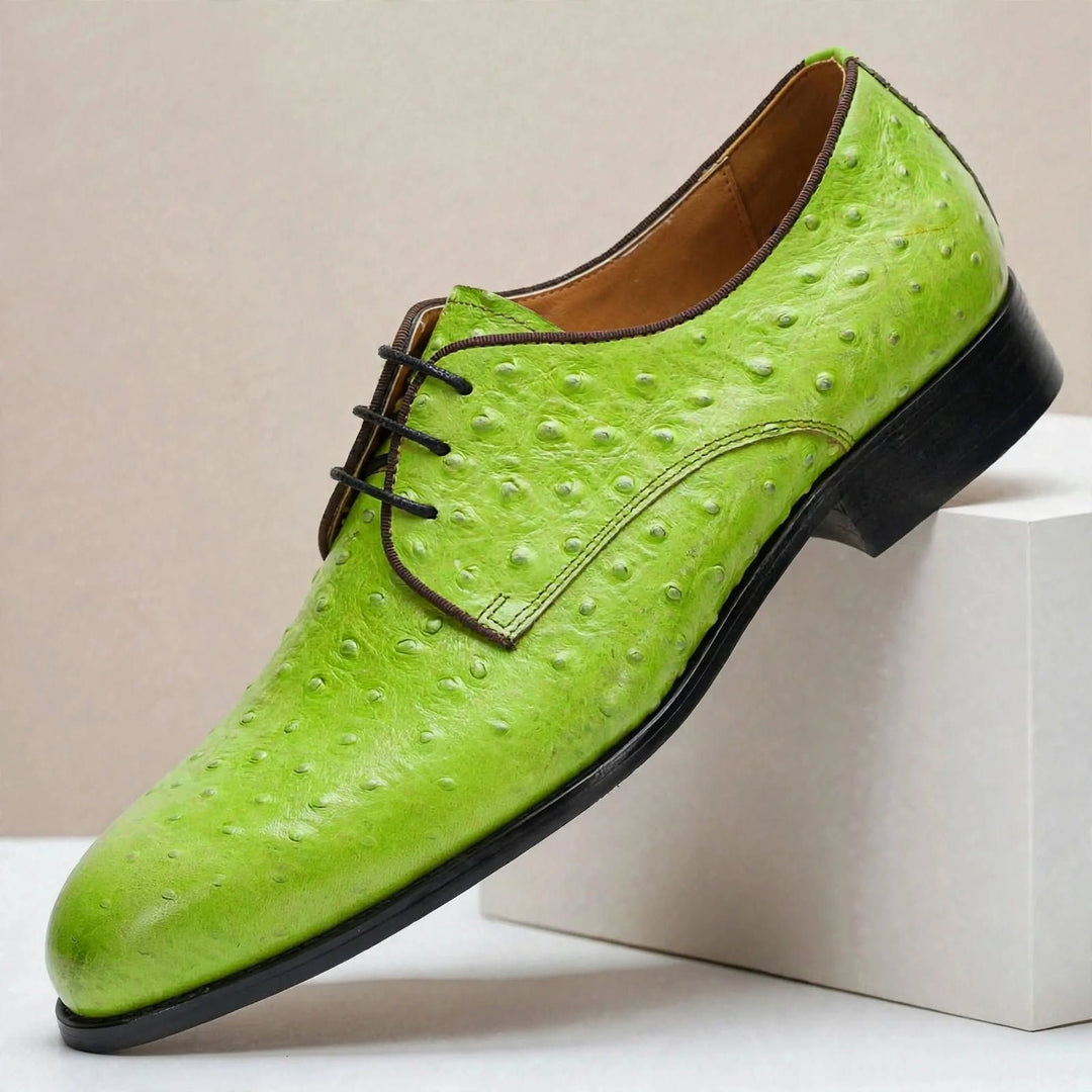 Desmond Ostrich-Embossed Oxfords — photo 6