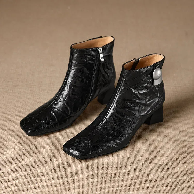 Marina Genuine Leather Ankle Boots — photo 10