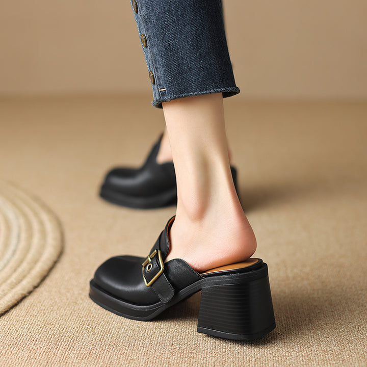 Mirel Genuine Leather Mules