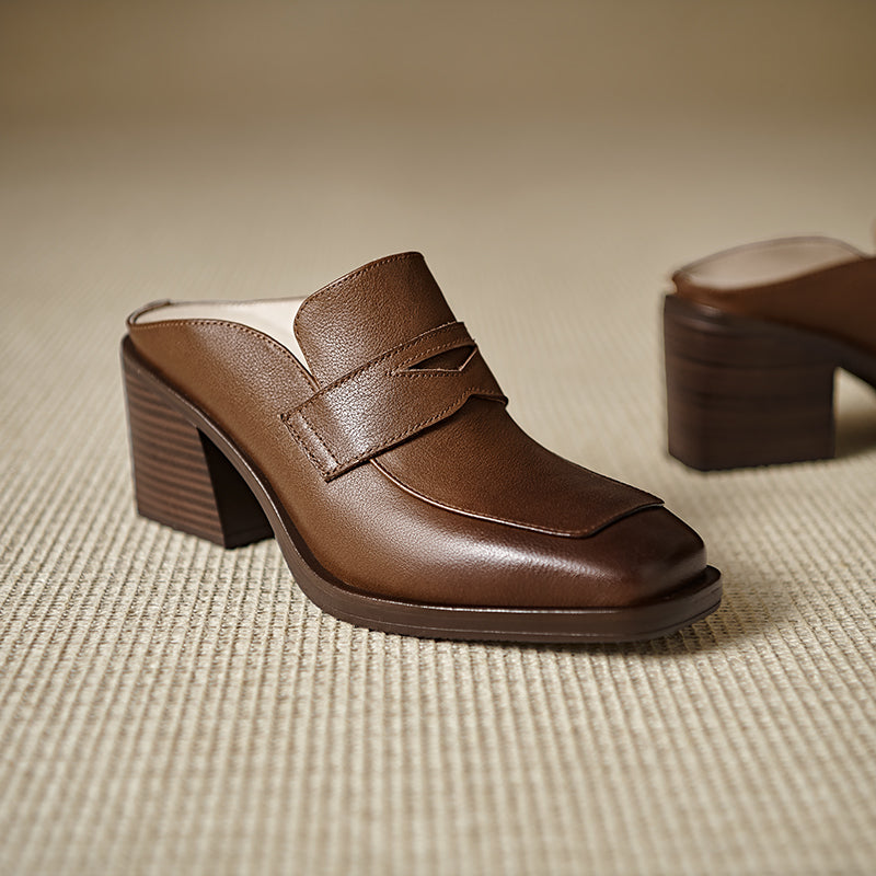 Lola Genuine Leather Mules