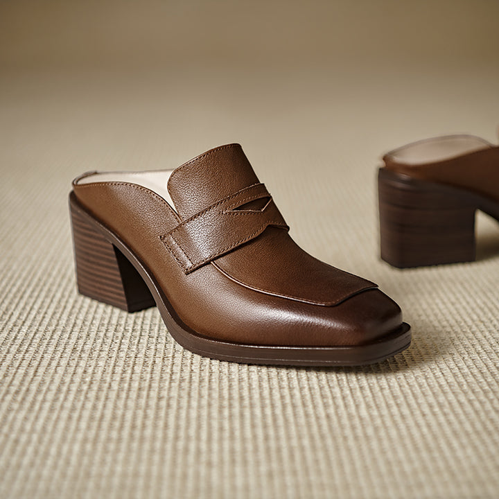 Lola Genuine Leather Mules