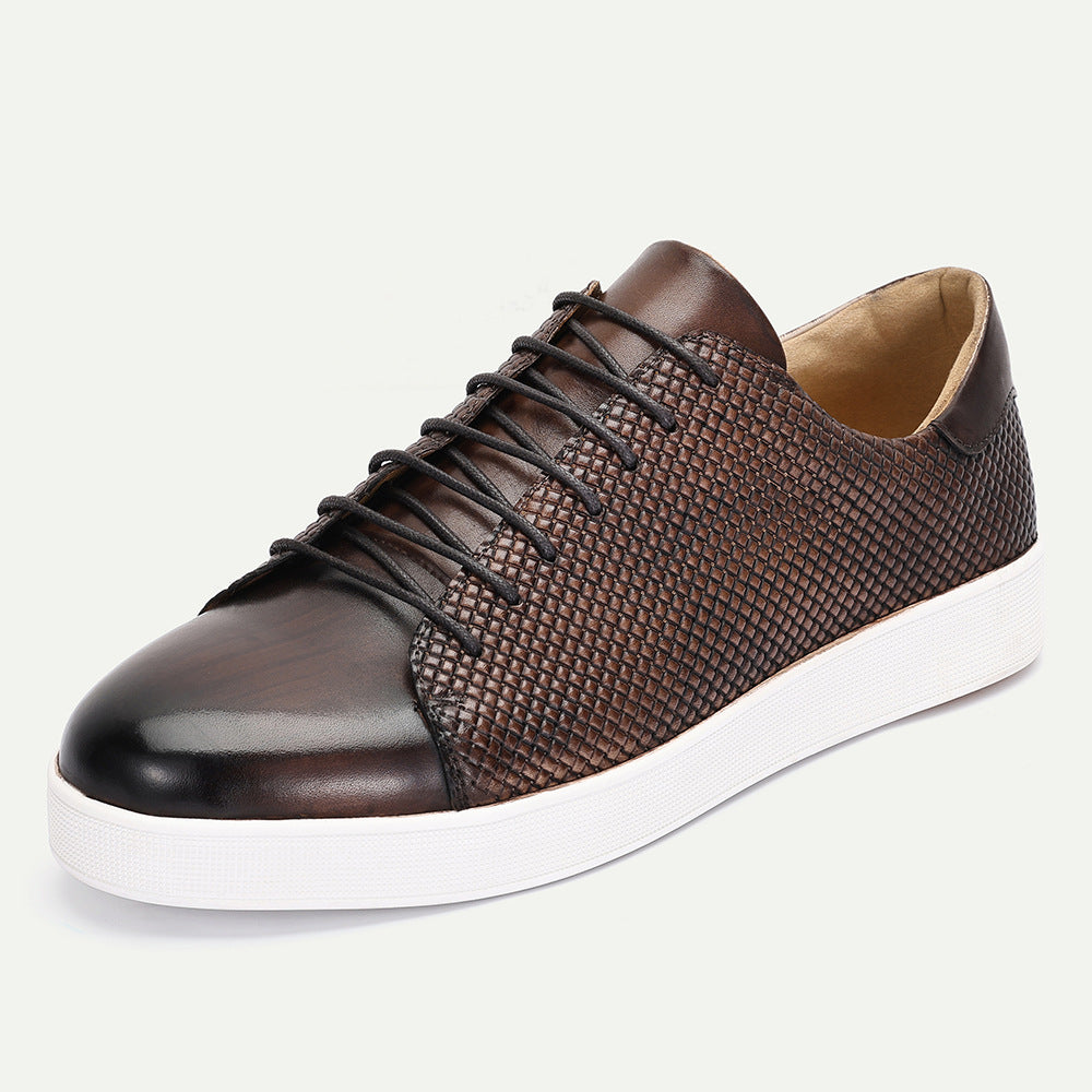 Ezar Cowhide Leather Sneakers