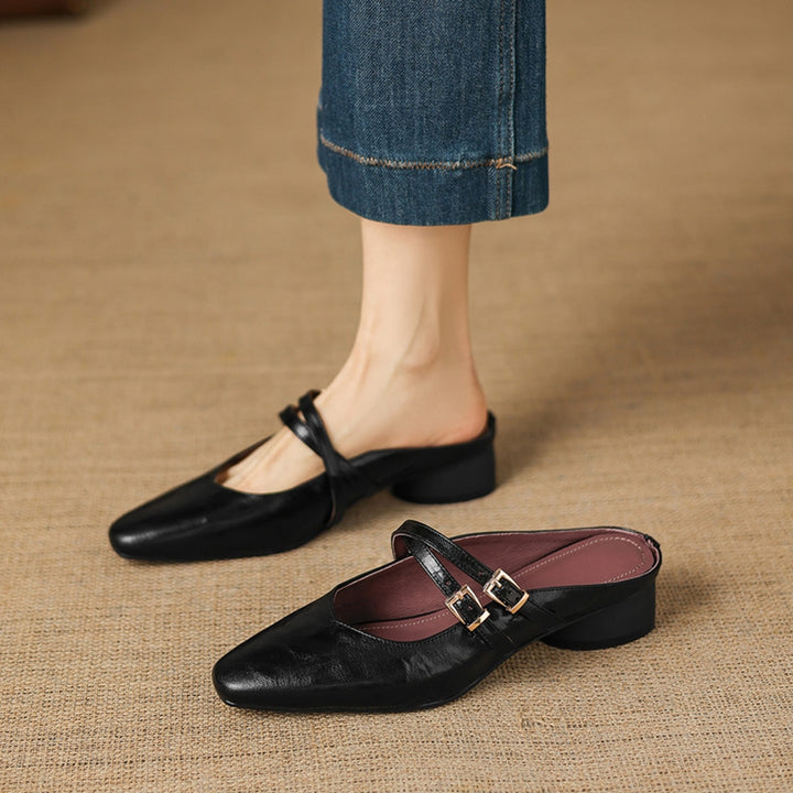 Quaro Genuine Leather Mules