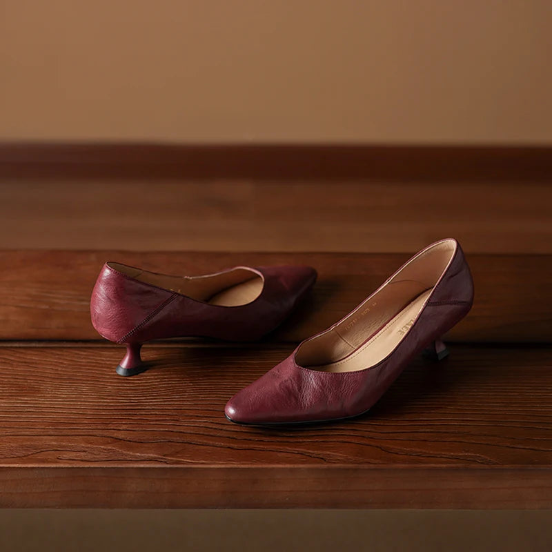 Grace Genuine Leather Heels