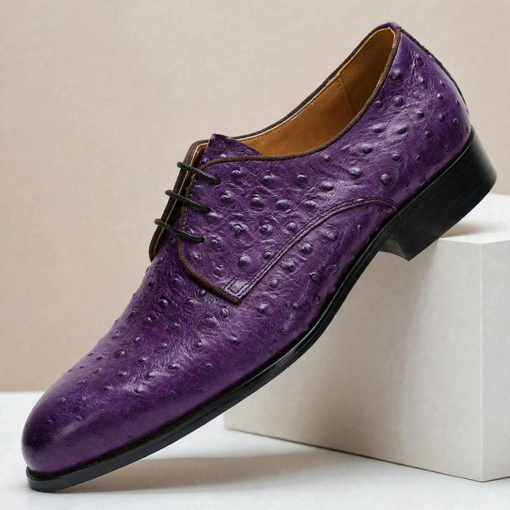 Desmond Ostrich-Embossed Oxfords — photo 3