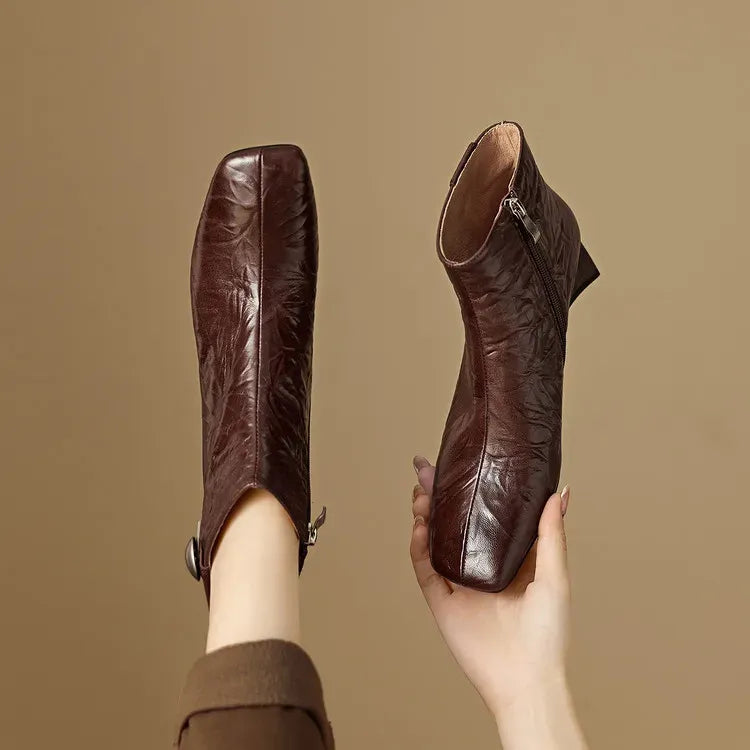 Marina Genuine Leather Ankle Boots — photo 13