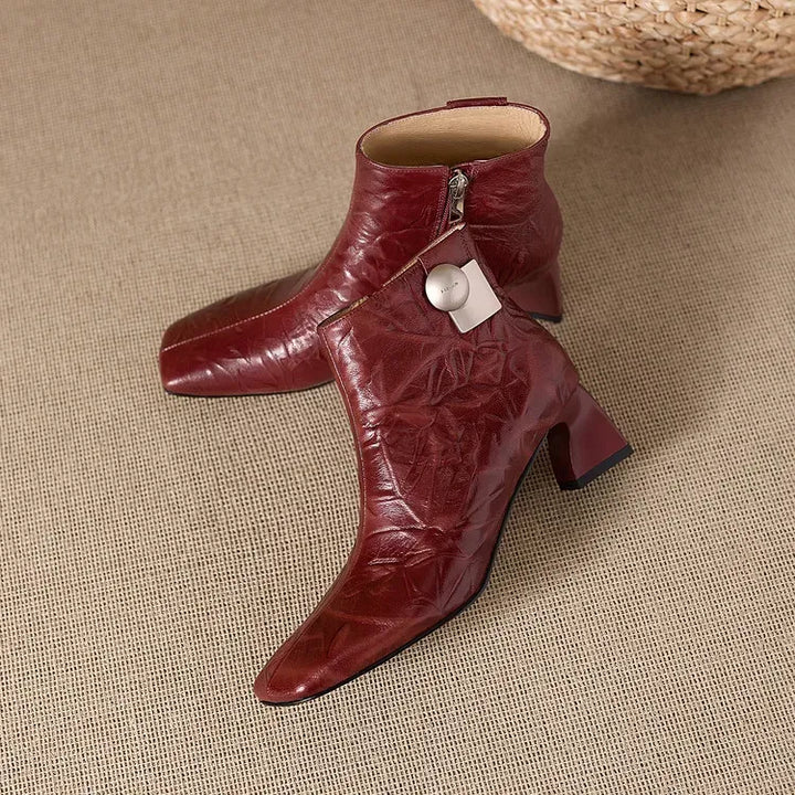 Marina Genuine Leather Ankle Boots — photo 22