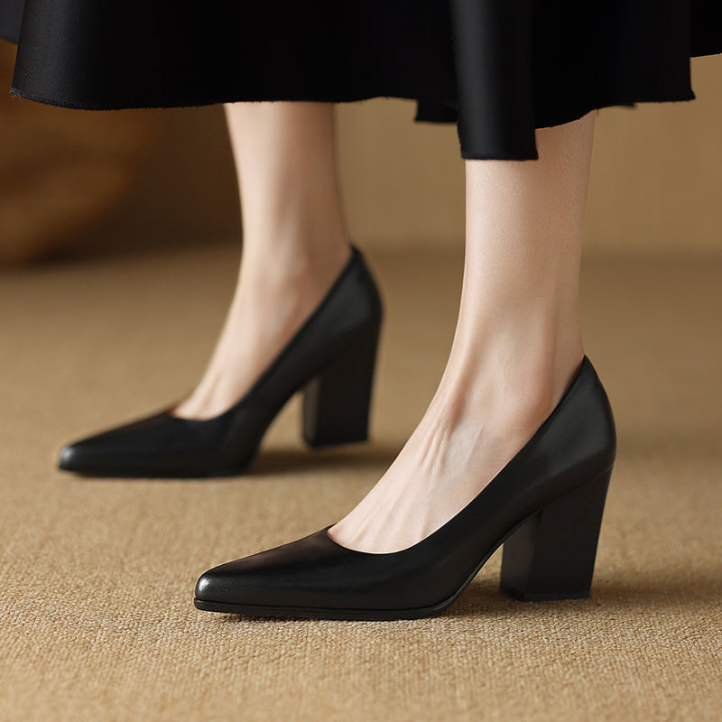 Zella Genuine Leather Heels