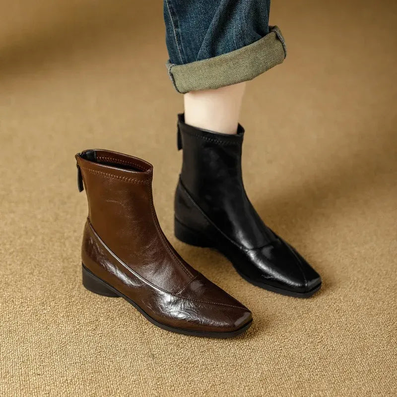 Natalie Leather Ankle Boots — photo 6